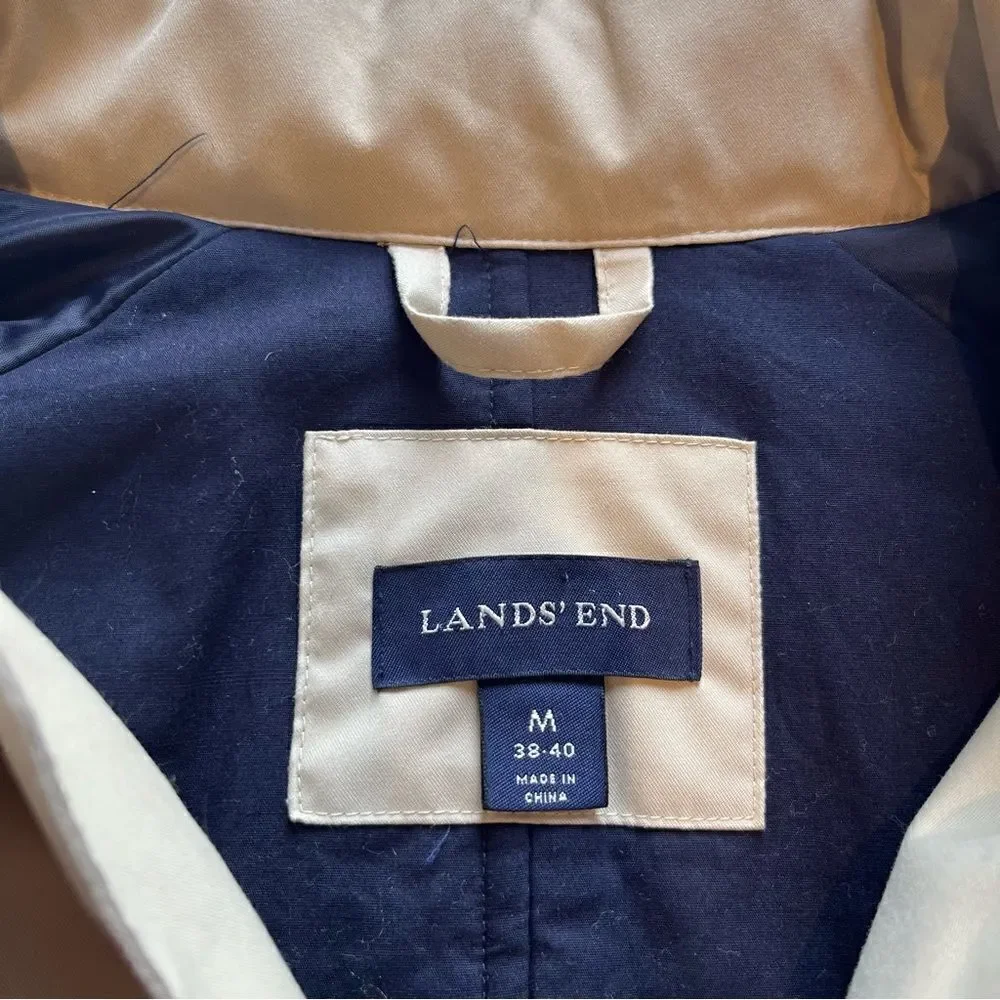 Lands' End Men's Jacket Full Zip Light Tan Size Medium(38-40)
